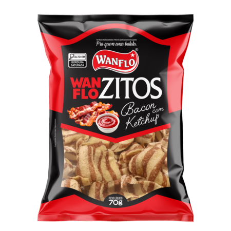 Salgadinho de Trigo Wanflozitos Ketchup com Bacon 70g