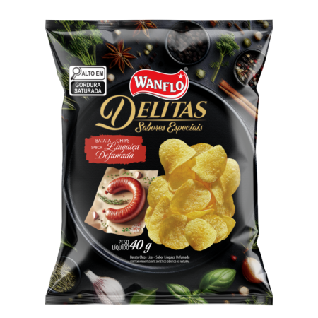 Batata Lisa Delitas Linguiça Defumada 40g