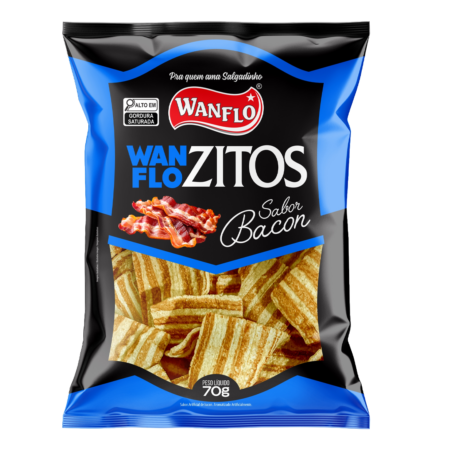 Salgadinho de Trigo Wanflozitos Bacon 70g